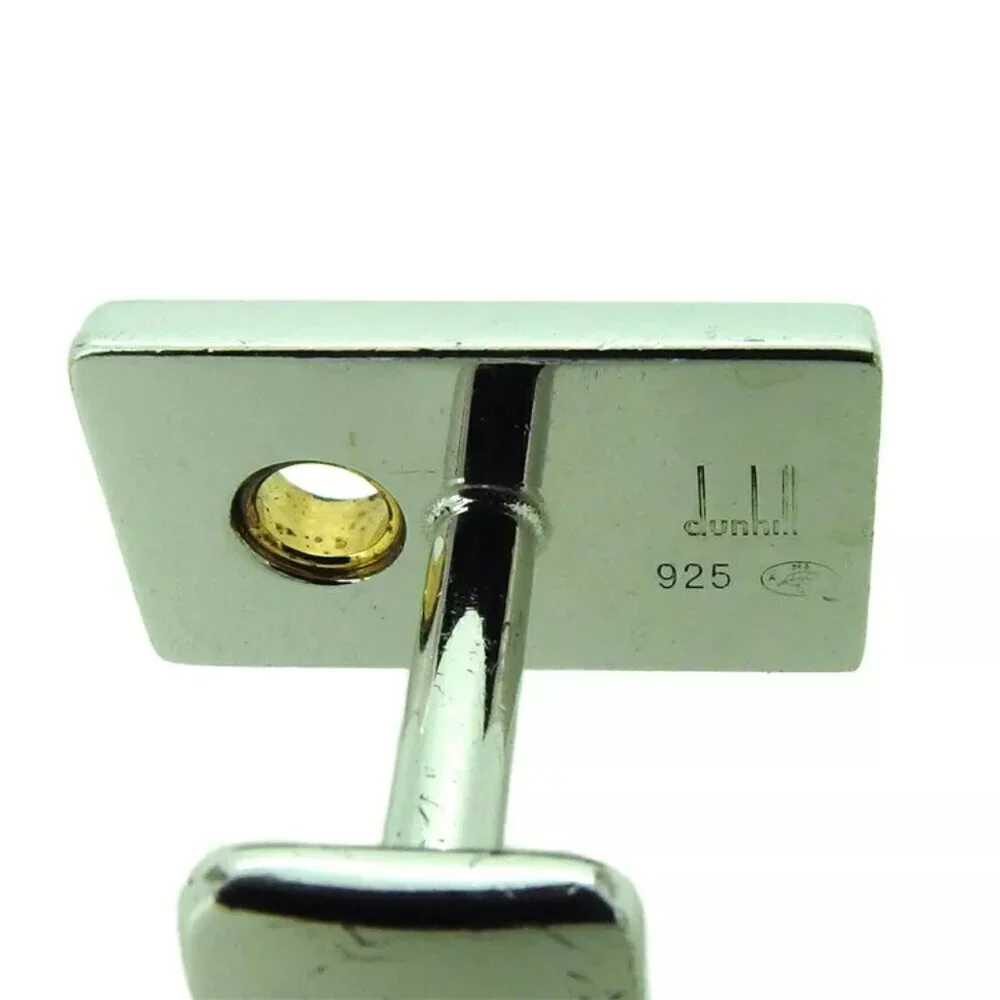 DUNHILL Cuffs logo silver 925 Authentic USED